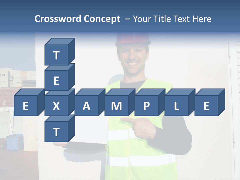 Beautiful Architect Over White Background PowerPoint Template