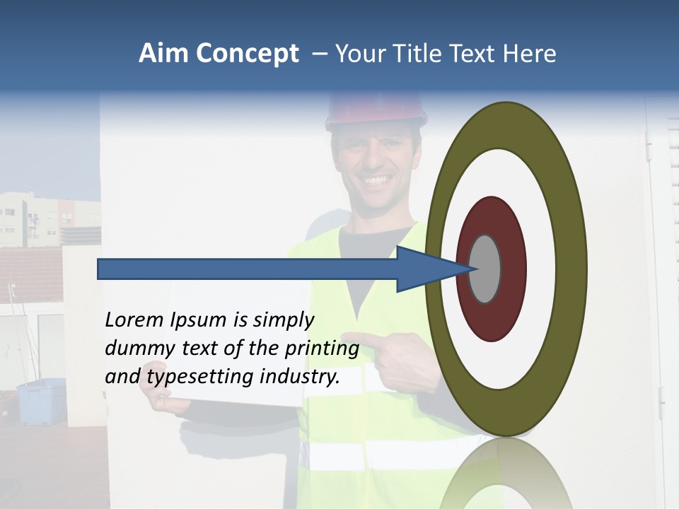 Beautiful Architect Over White Background PowerPoint Template