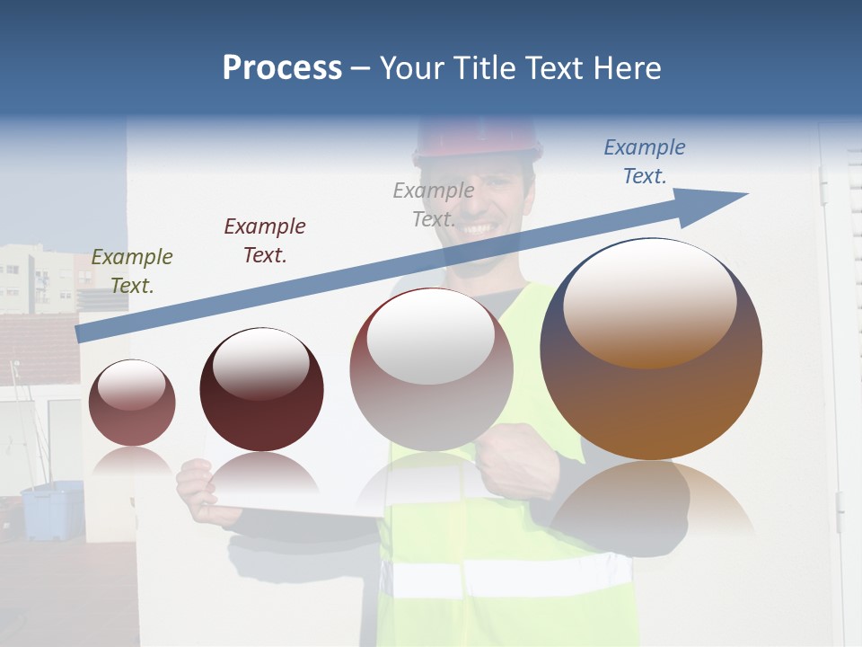 Beautiful Architect Over White Background PowerPoint Template