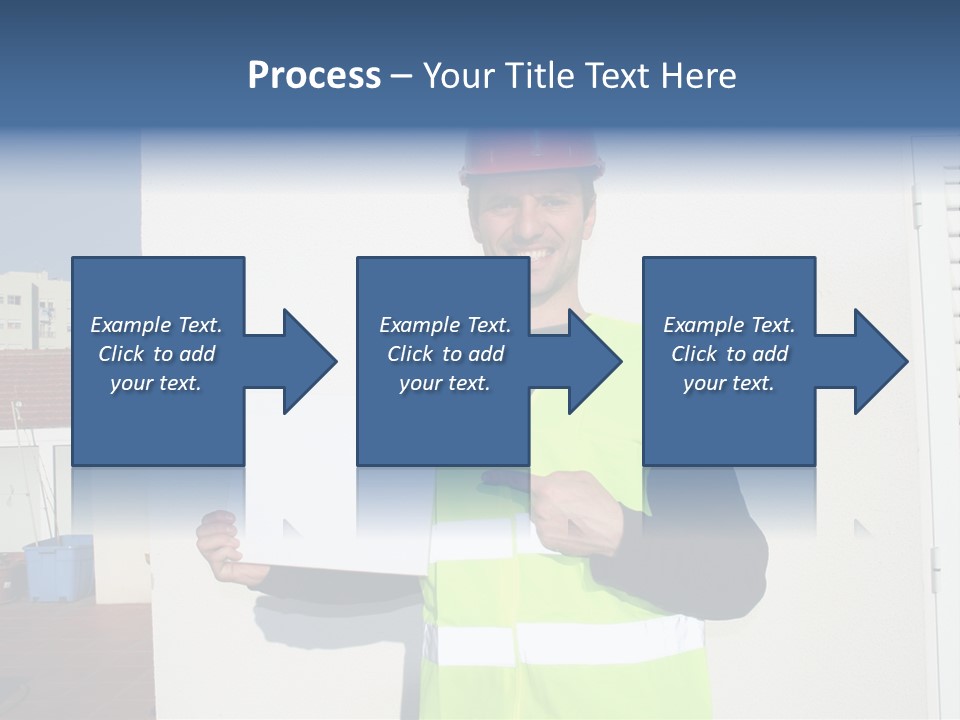 Beautiful Architect Over White Background PowerPoint Template