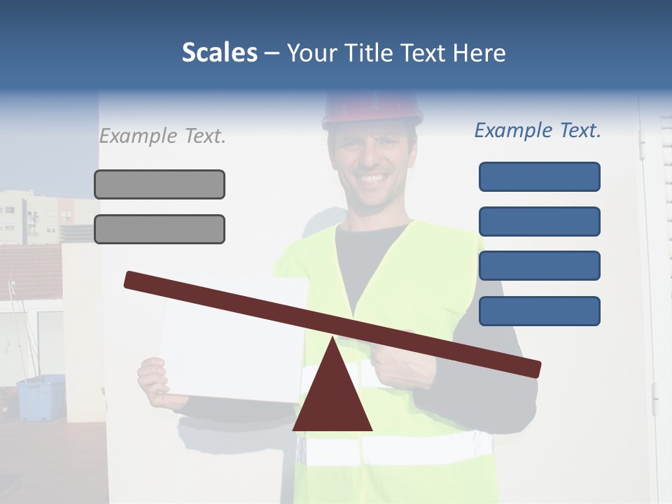 Beautiful Architect Over White Background PowerPoint Template