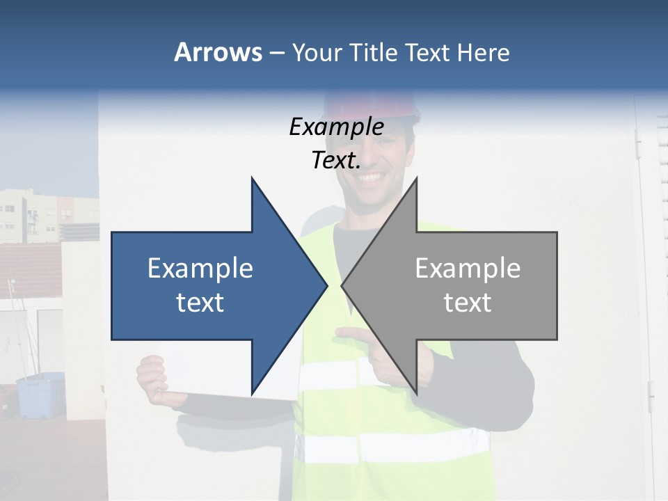 Beautiful Architect Over White Background PowerPoint Template