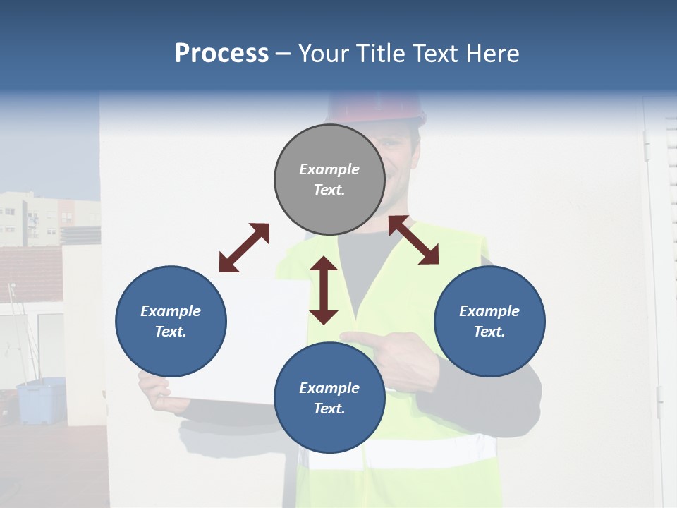 Beautiful Architect Over White Background PowerPoint Template