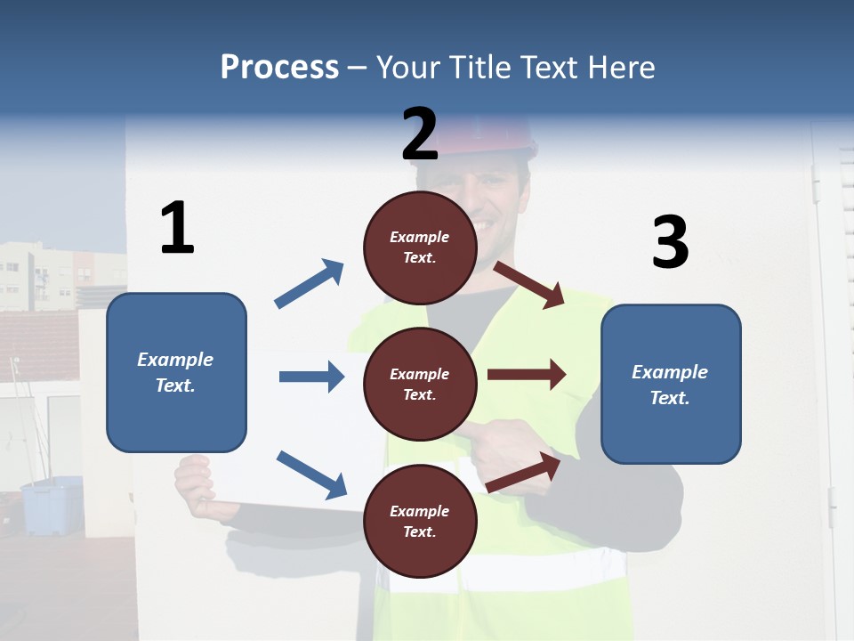 Beautiful Architect Over White Background PowerPoint Template