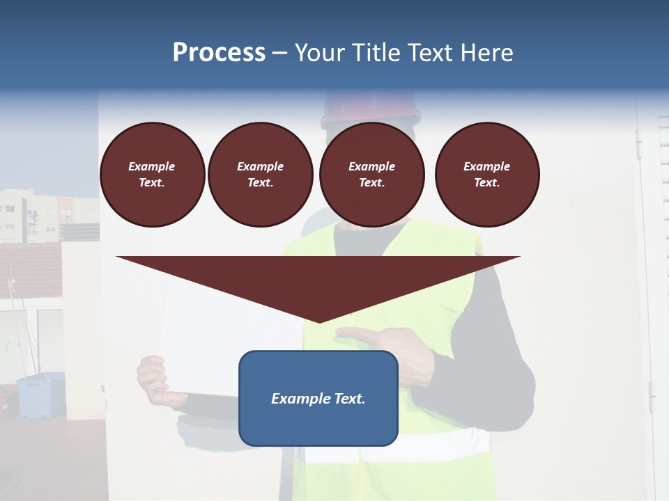 Beautiful Architect Over White Background PowerPoint Template