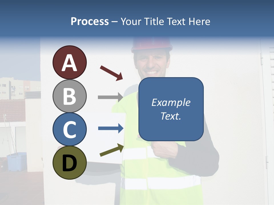 Beautiful Architect Over White Background PowerPoint Template