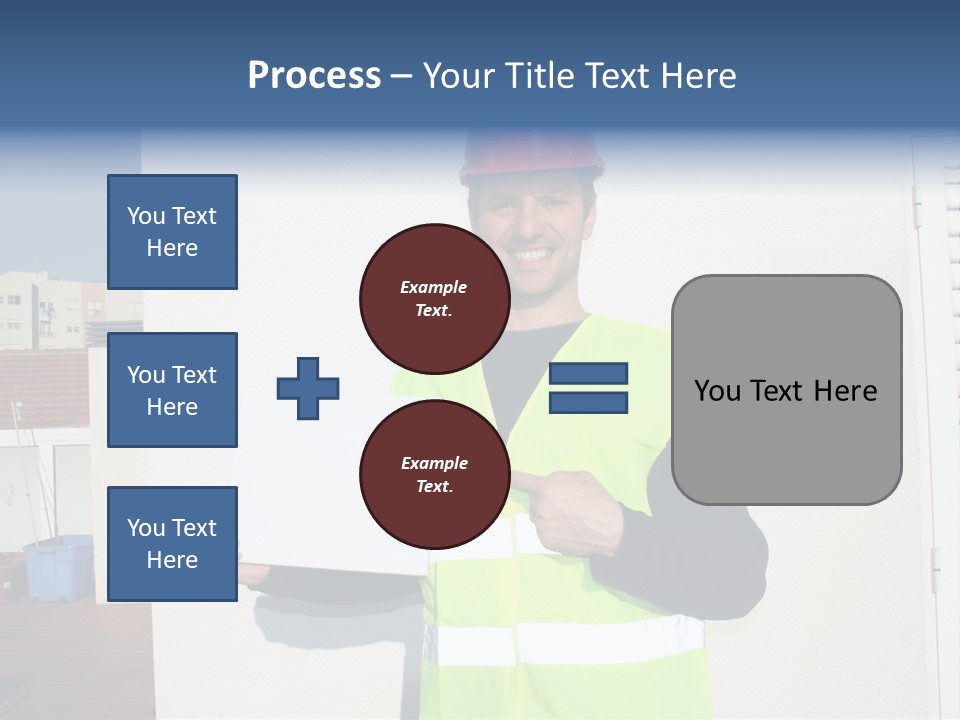 Beautiful Architect Over White Background PowerPoint Template