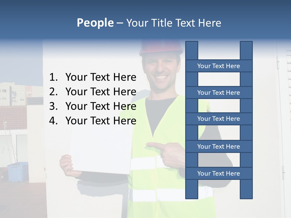 Beautiful Architect Over White Background PowerPoint Template