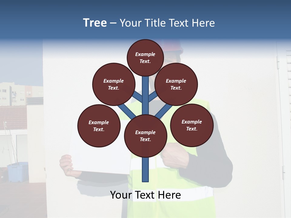 Beautiful Architect Over White Background PowerPoint Template