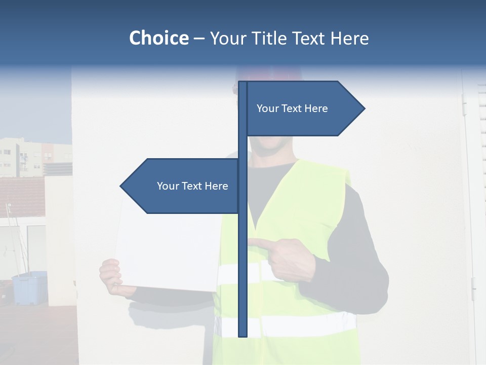 Beautiful Architect Over White Background PowerPoint Template