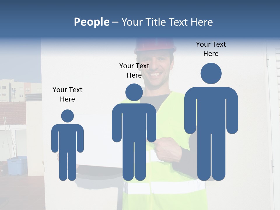 Beautiful Architect Over White Background PowerPoint Template