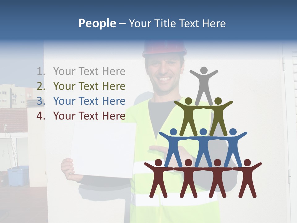 Beautiful Architect Over White Background PowerPoint Template