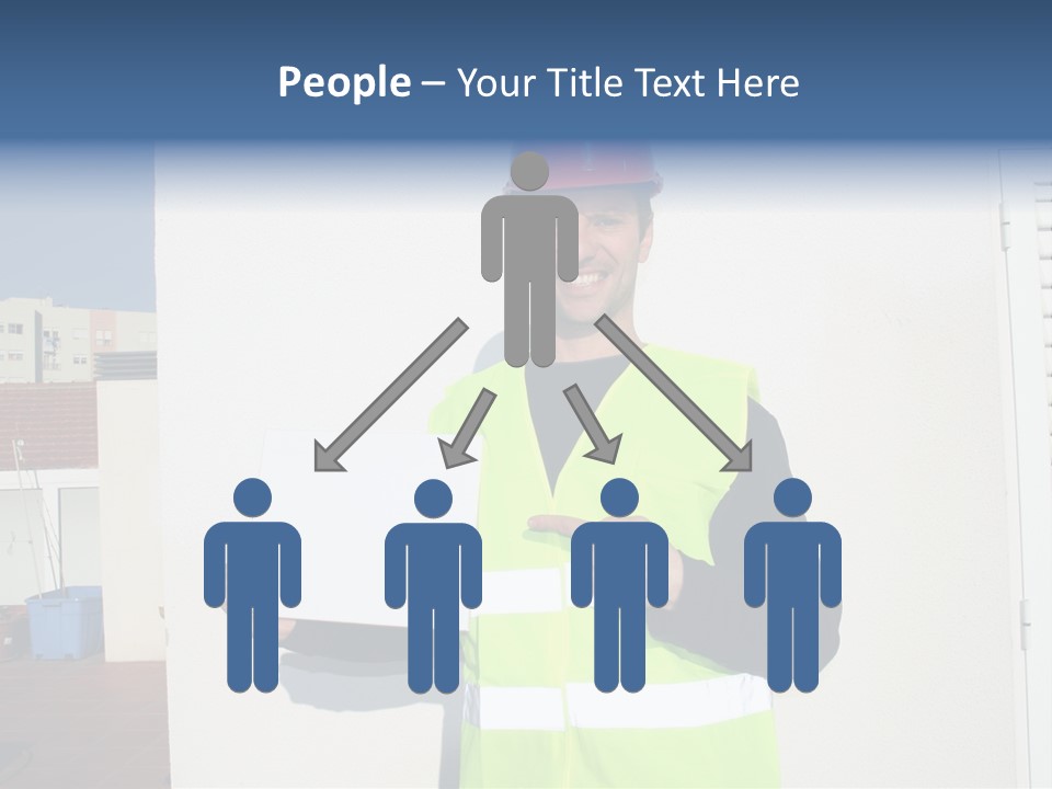 Beautiful Architect Over White Background PowerPoint Template