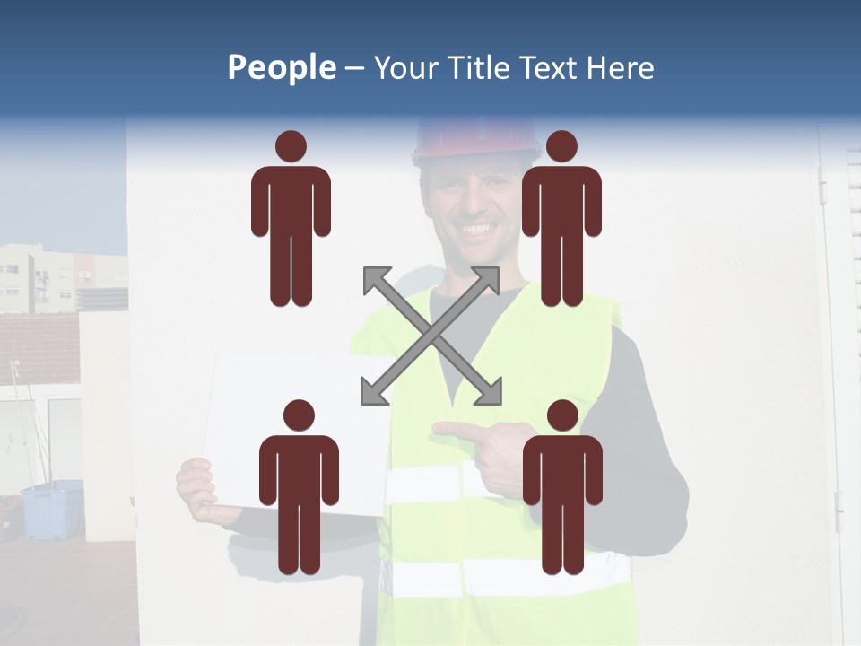 Beautiful Architect Over White Background PowerPoint Template