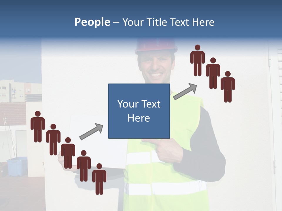 Beautiful Architect Over White Background PowerPoint Template