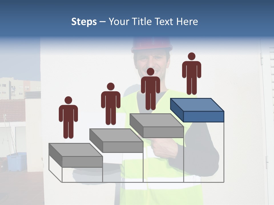 Beautiful Architect Over White Background PowerPoint Template