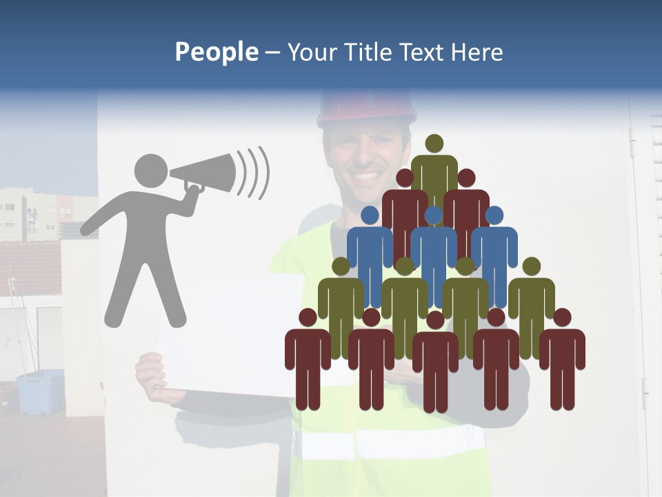 Beautiful Architect Over White Background PowerPoint Template