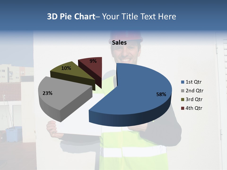 Beautiful Architect Over White Background PowerPoint Template