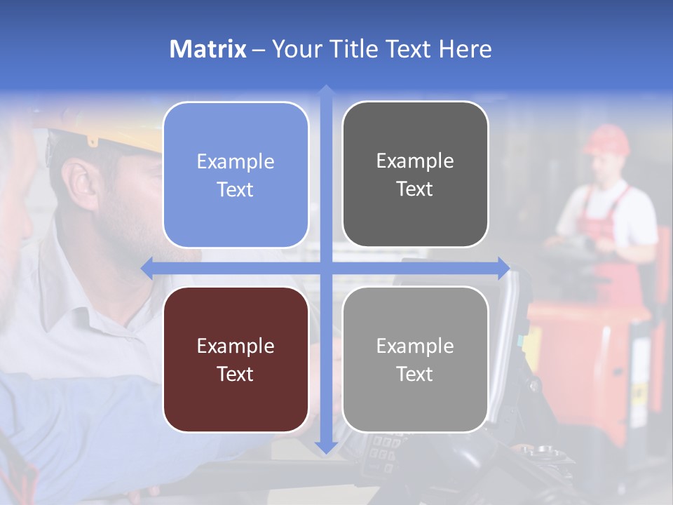 Male Inspector Looking At Screen With Operator In Warehouse PowerPoint Template