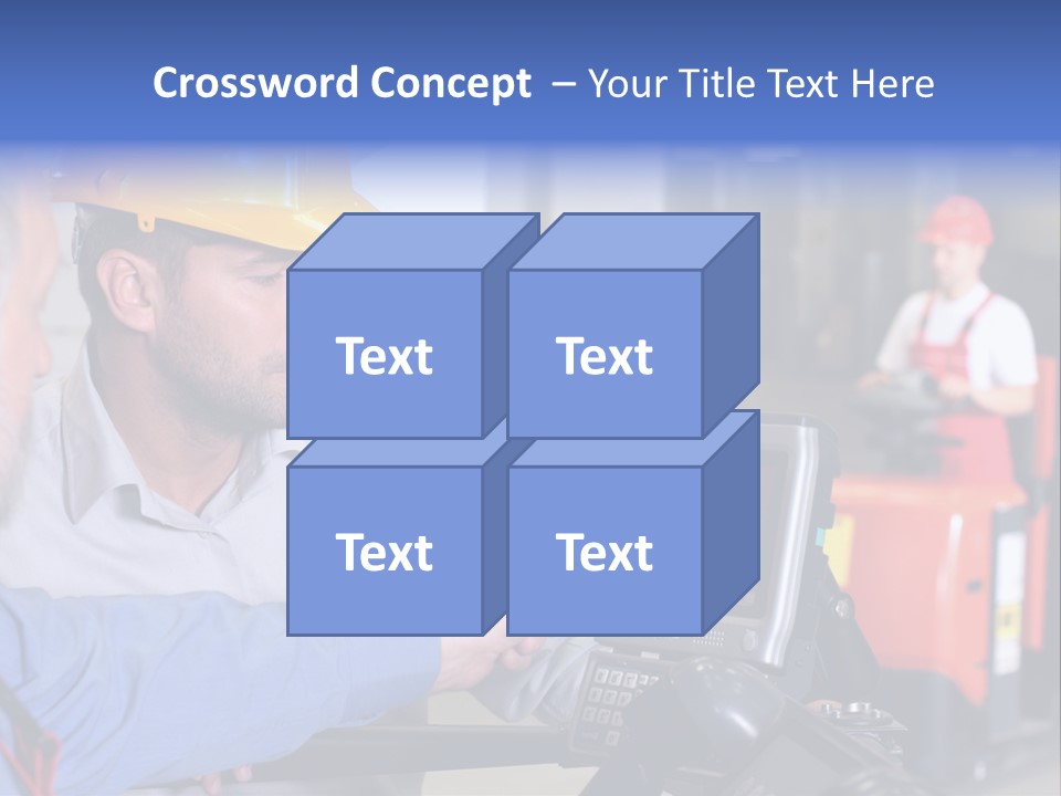 Male Inspector Looking At Screen With Operator In Warehouse PowerPoint Template