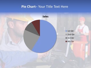 Male Inspector Looking At Screen With Operator In Warehouse PowerPoint Template