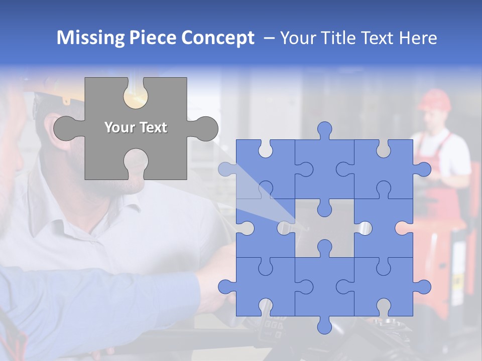 Male Inspector Looking At Screen With Operator In Warehouse PowerPoint Template
