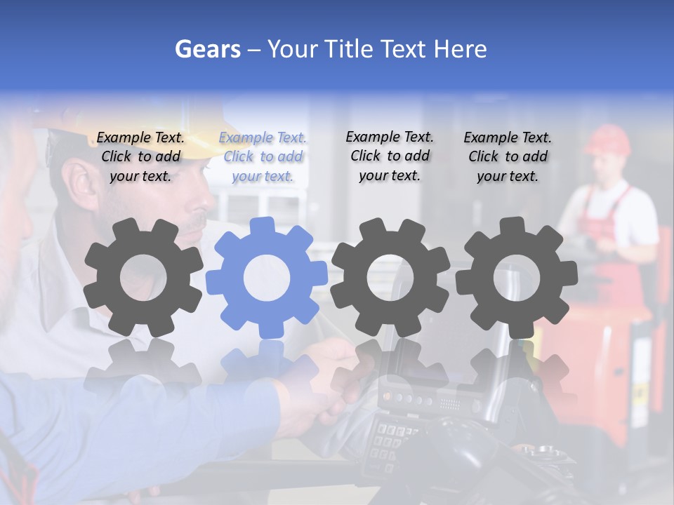 Male Inspector Looking At Screen With Operator In Warehouse PowerPoint Template