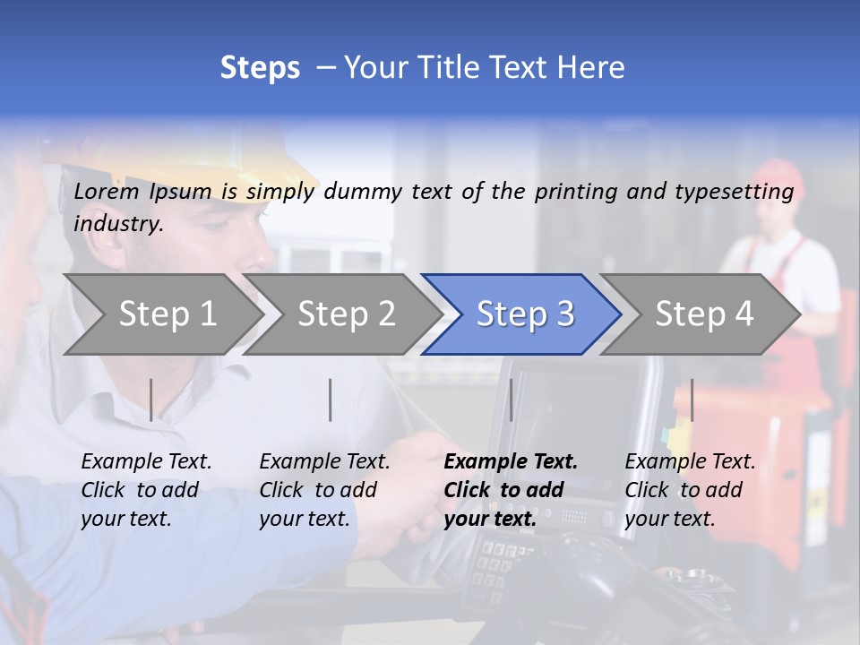 Male Inspector Looking At Screen With Operator In Warehouse PowerPoint Template