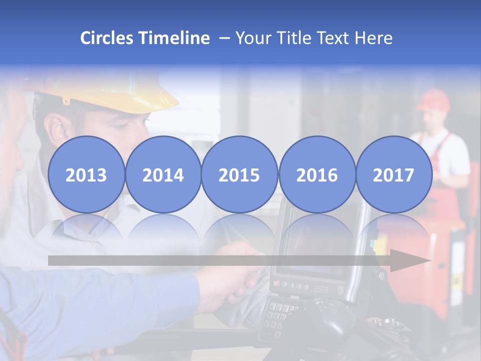 Male Inspector Looking At Screen With Operator In Warehouse PowerPoint Template