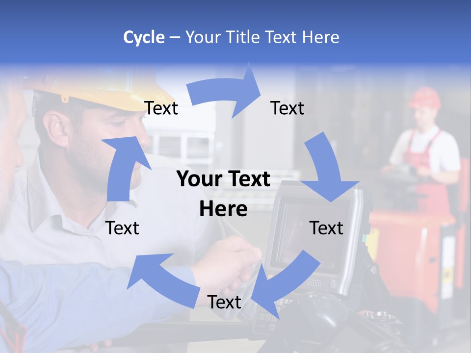 Male Inspector Looking At Screen With Operator In Warehouse PowerPoint Template