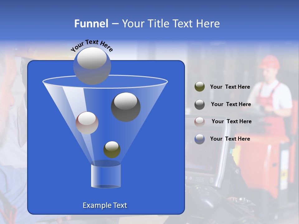 Male Inspector Looking At Screen With Operator In Warehouse PowerPoint Template
