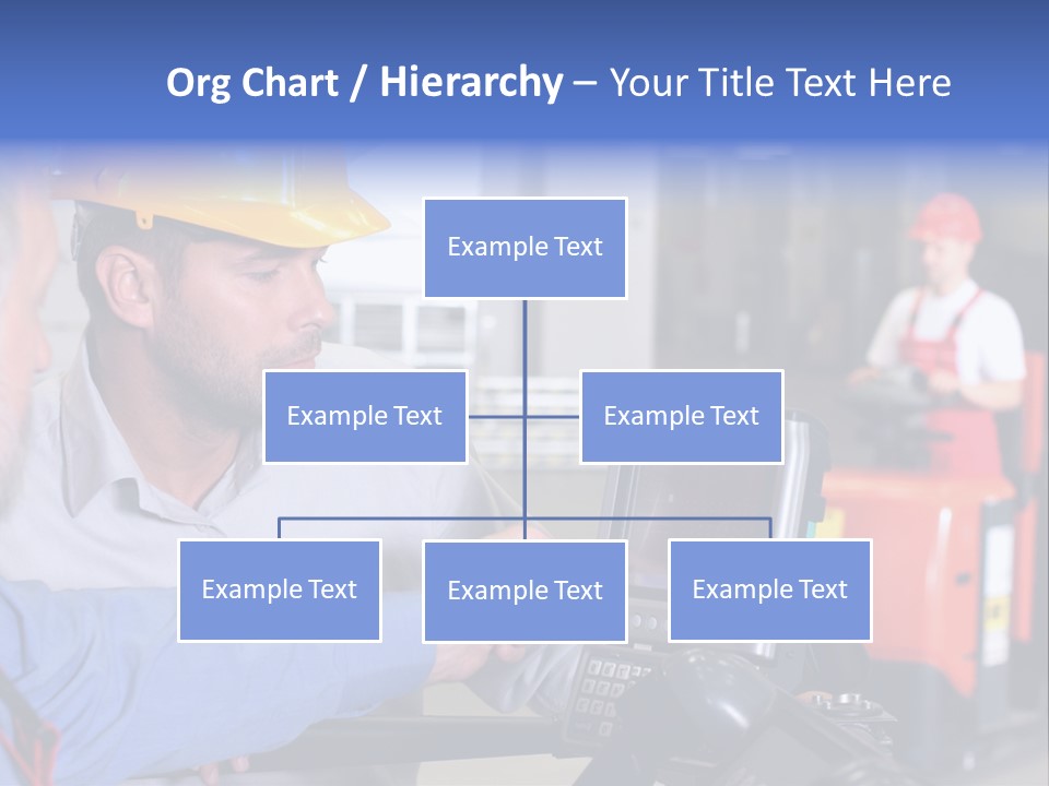 Male Inspector Looking At Screen With Operator In Warehouse PowerPoint Template