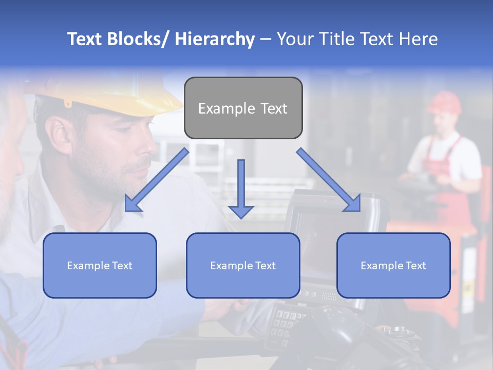 Male Inspector Looking At Screen With Operator In Warehouse PowerPoint Template