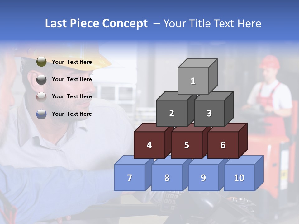 Male Inspector Looking At Screen With Operator In Warehouse PowerPoint Template