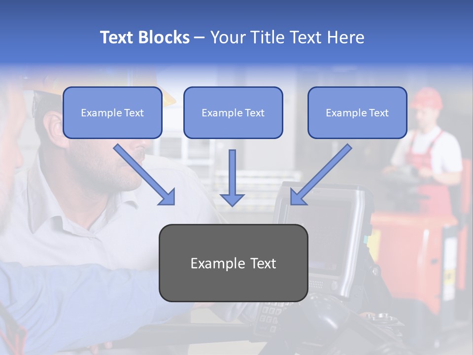 Male Inspector Looking At Screen With Operator In Warehouse PowerPoint Template