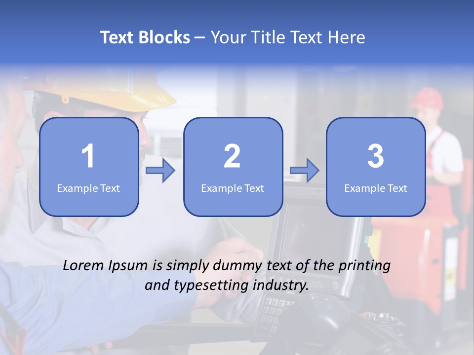 Male Inspector Looking At Screen With Operator In Warehouse PowerPoint Template