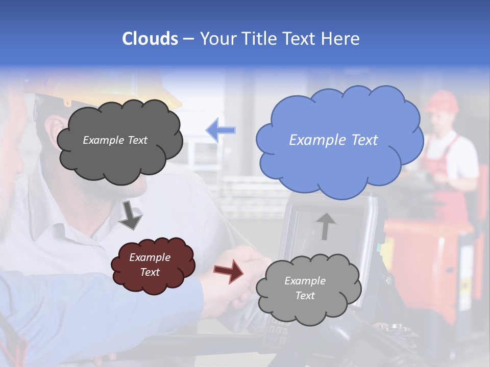 Male Inspector Looking At Screen With Operator In Warehouse PowerPoint Template
