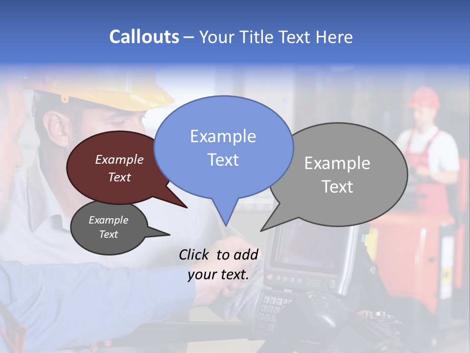 Male Inspector Looking At Screen With Operator In Warehouse PowerPoint Template