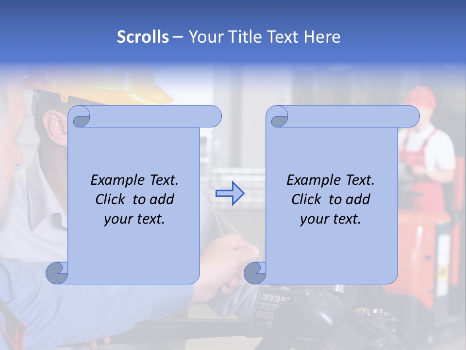 Male Inspector Looking At Screen With Operator In Warehouse PowerPoint Template