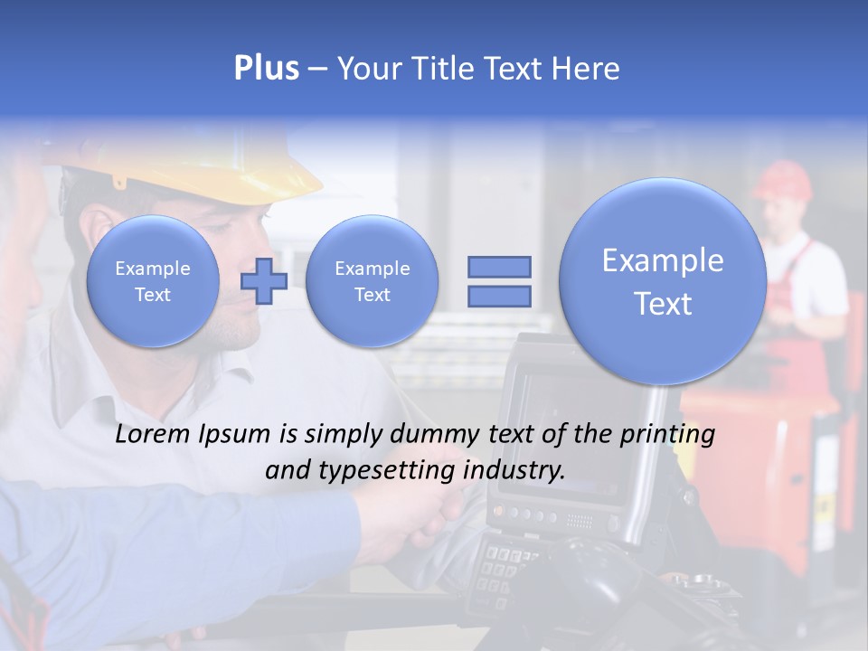 Male Inspector Looking At Screen With Operator In Warehouse PowerPoint Template