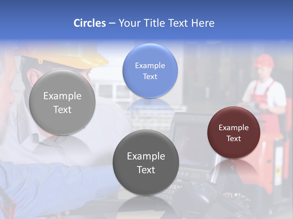 Male Inspector Looking At Screen With Operator In Warehouse PowerPoint Template