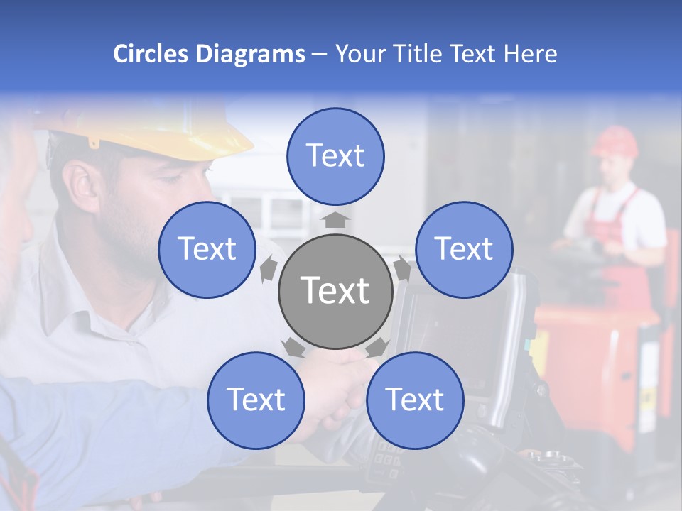 Male Inspector Looking At Screen With Operator In Warehouse PowerPoint Template