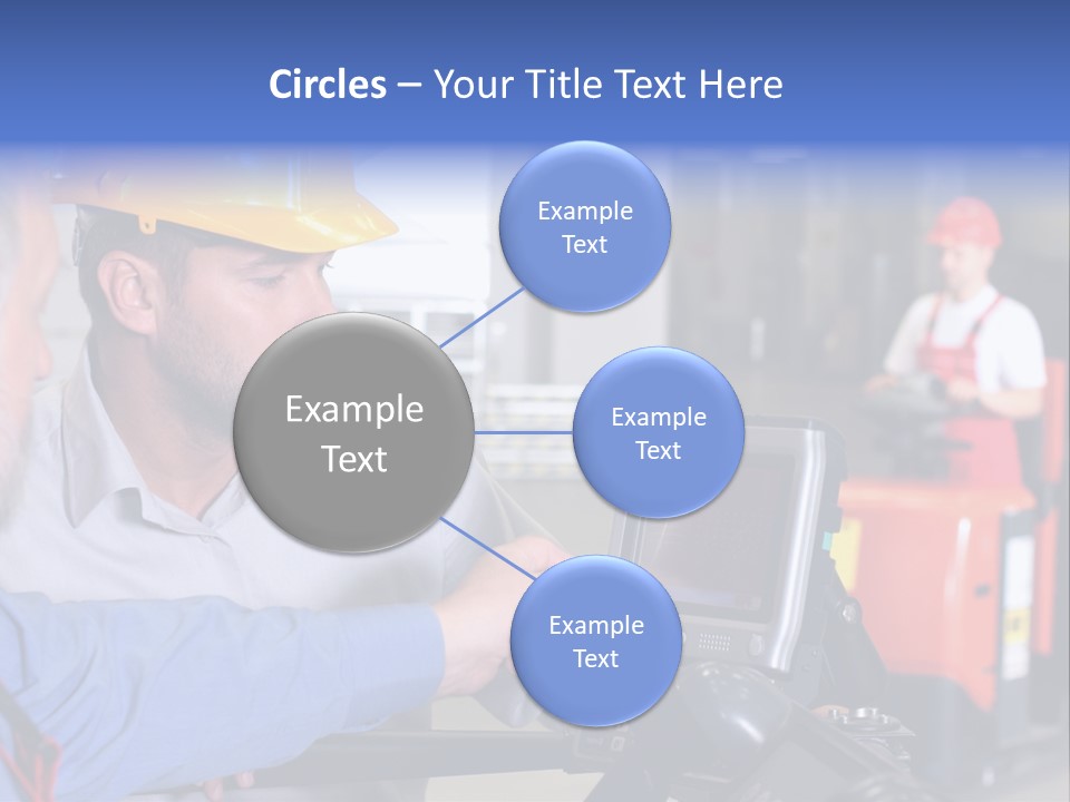 Male Inspector Looking At Screen With Operator In Warehouse PowerPoint Template