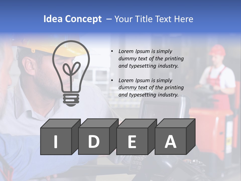 Male Inspector Looking At Screen With Operator In Warehouse PowerPoint Template