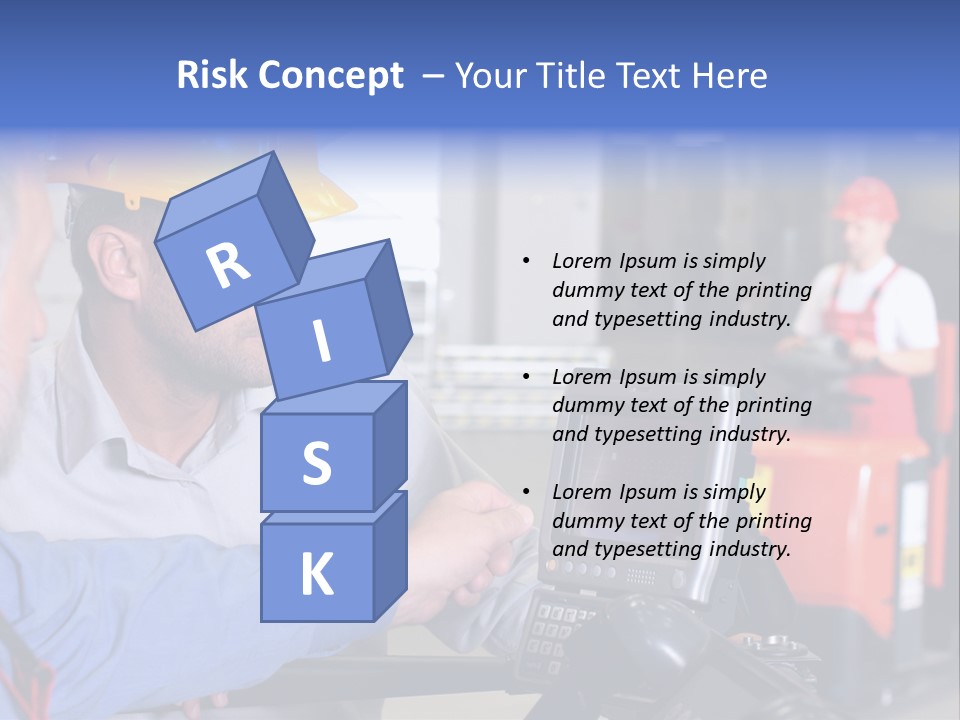 Male Inspector Looking At Screen With Operator In Warehouse PowerPoint Template