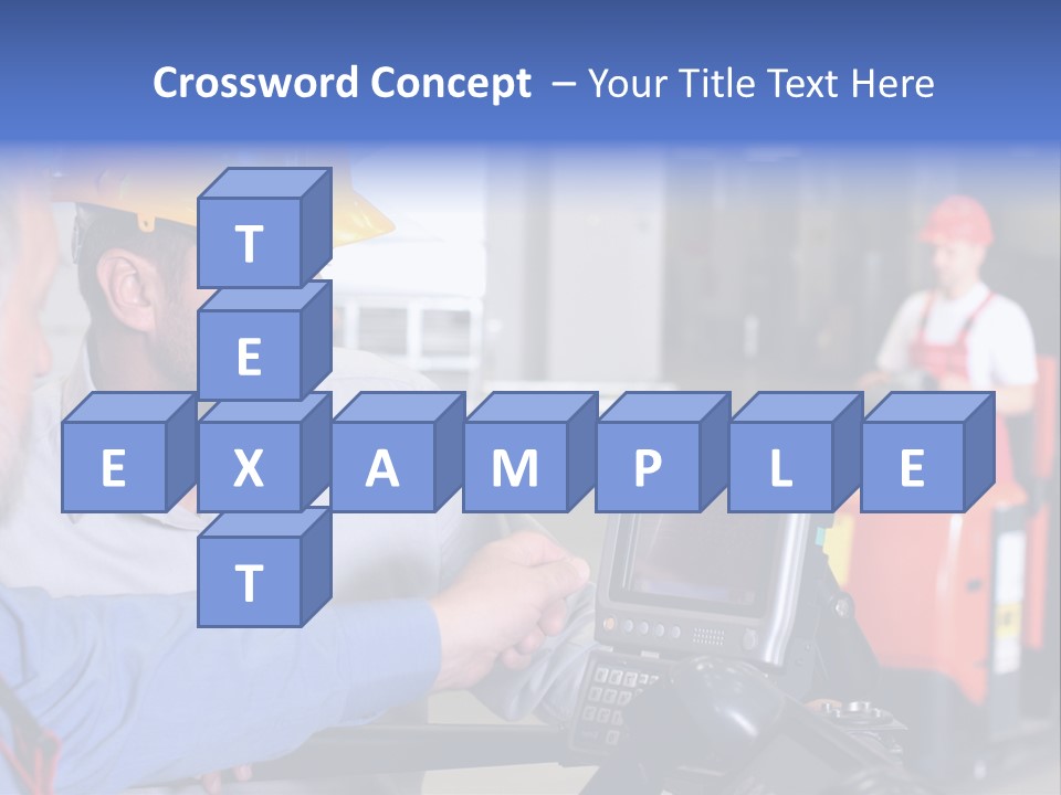 Male Inspector Looking At Screen With Operator In Warehouse PowerPoint Template