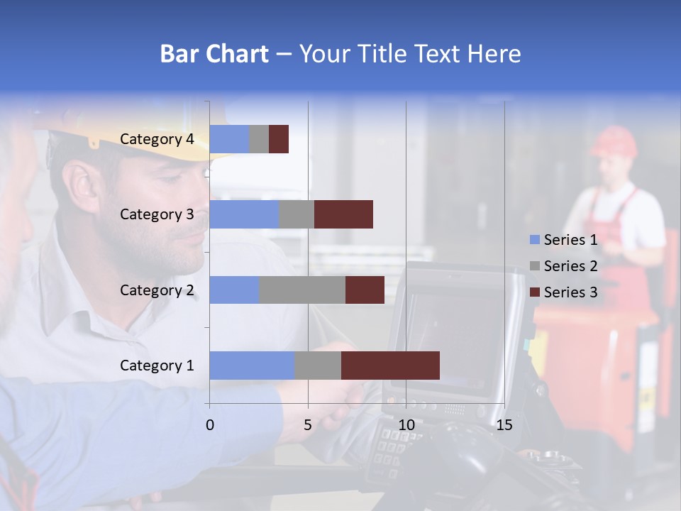 Male Inspector Looking At Screen With Operator In Warehouse PowerPoint Template