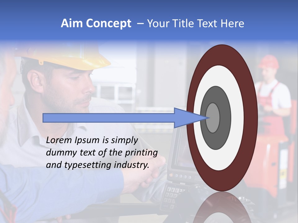 Male Inspector Looking At Screen With Operator In Warehouse PowerPoint Template