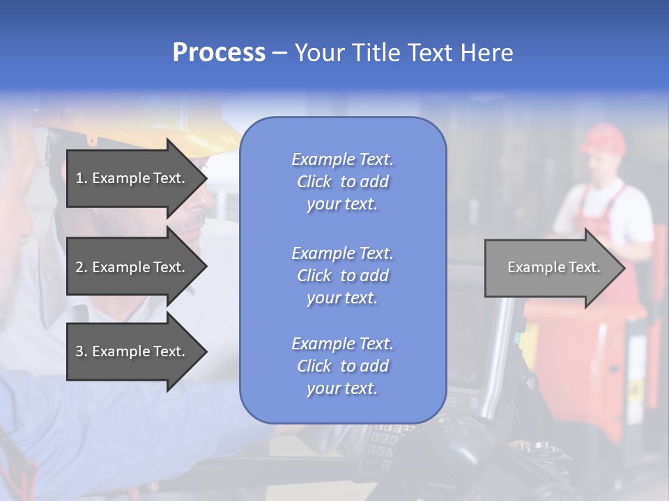 Male Inspector Looking At Screen With Operator In Warehouse PowerPoint Template