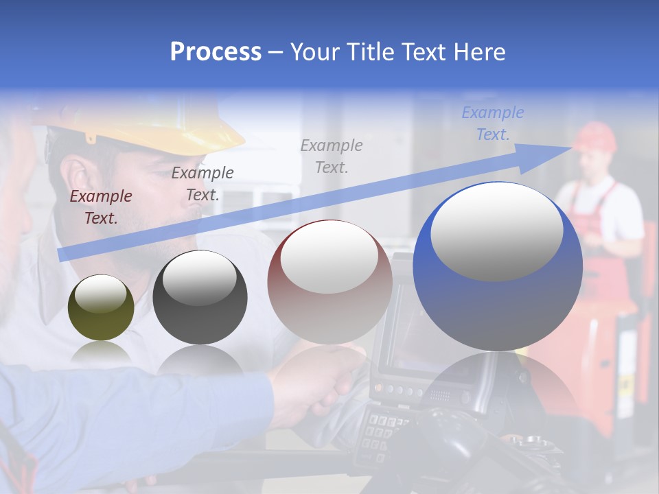 Male Inspector Looking At Screen With Operator In Warehouse PowerPoint Template